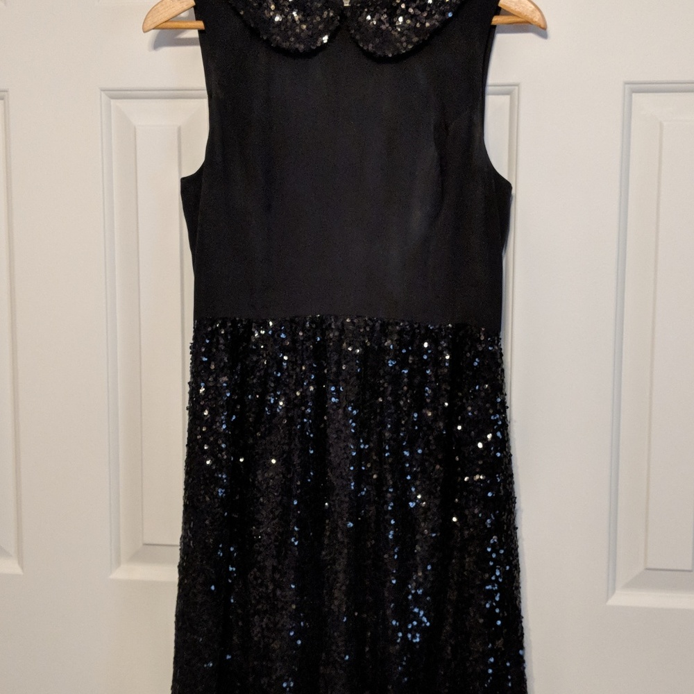 kenzie Sequin Black Dress - Size M